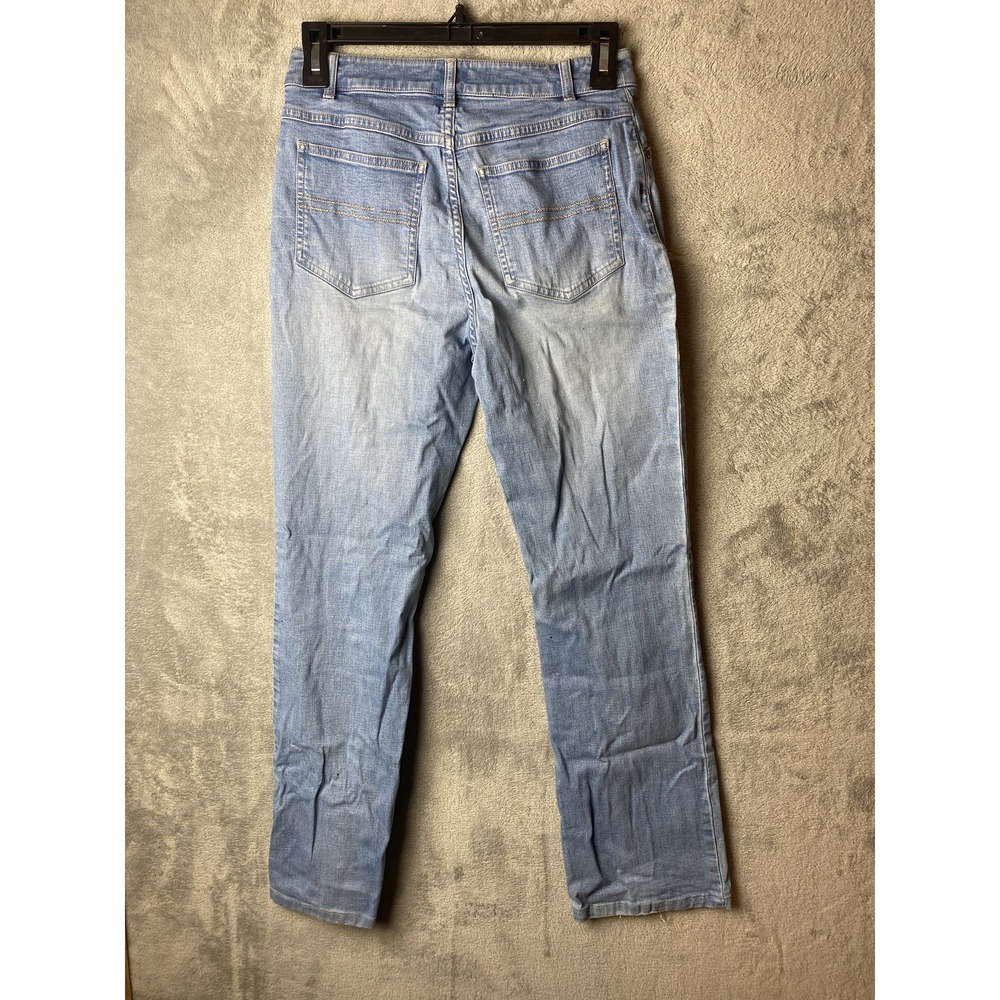 J. Jill Light Wash Straight Leg Stretch Denim Jeans Women's Size 2P Petite - Picture 2 of 5